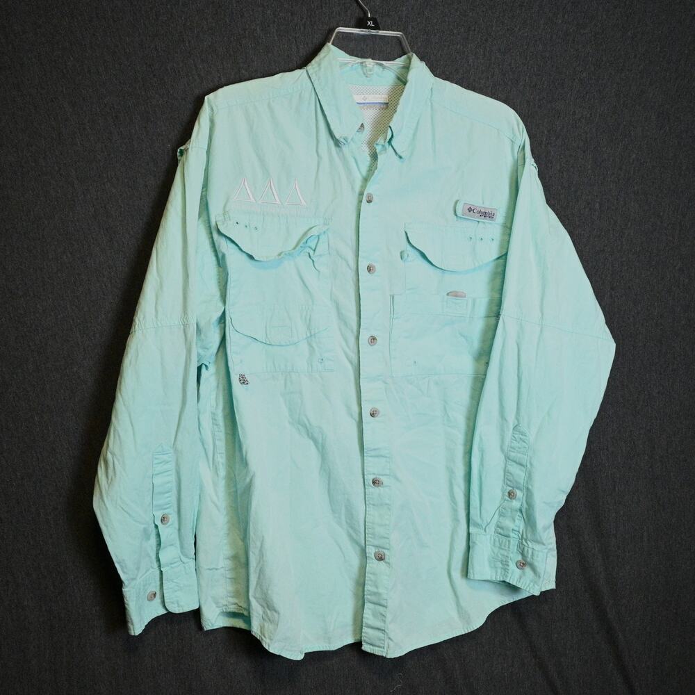 Columbia PFG Men's S Auburn University Tri Delta Fishing Shirt Button Up